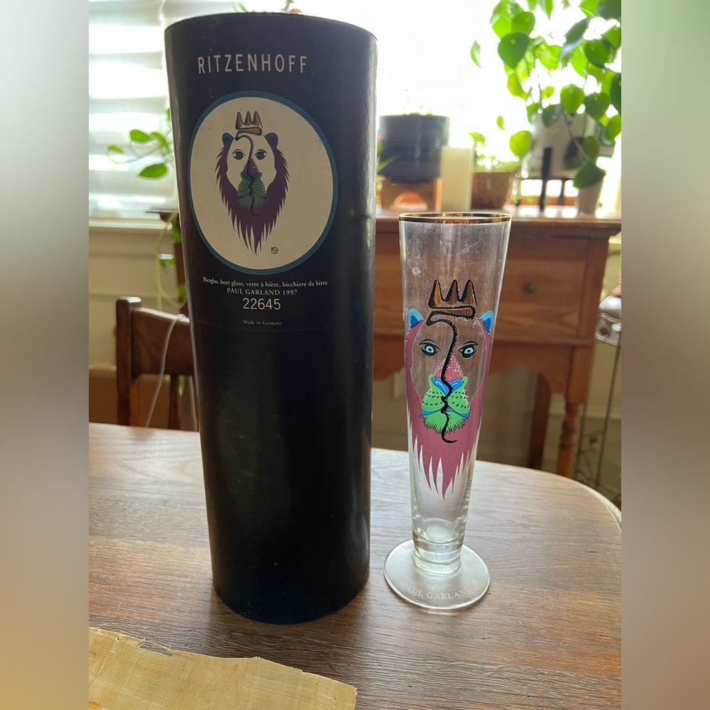 Vintage Ritzenhoff Lion King Pilsner Beer Glass